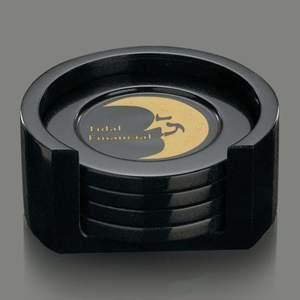Black Marble Coaster Set