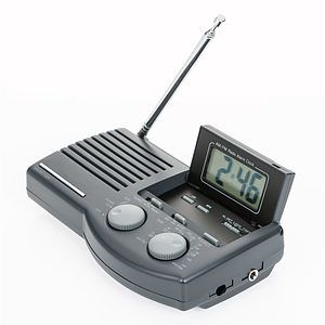 Tony Retro Pop-Up Clock/Radio - Black
