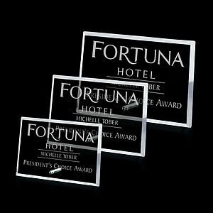 Windsor Rectangle Horizontal Award - Chrome