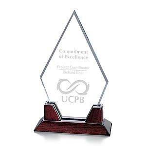 Sunrise Award - Starfire/Rosewood 8¾"