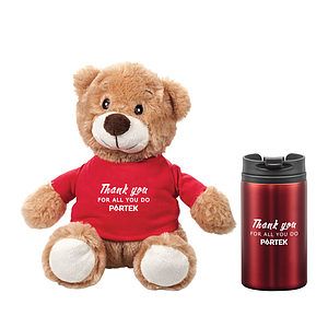 Chester Teddy Bear/Tumbler Gift Set