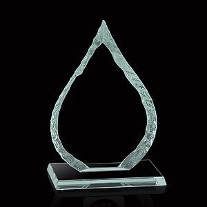 Iceberg Oil Drop Award on Base - Jade