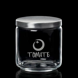 Primrose Jar with Metal Lid - Deep Etch