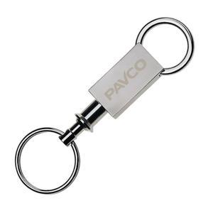 Pull Apart Keyring - Satin Silver