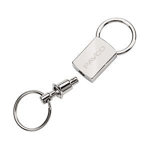 Pull Apart Keyring - Satin Silver