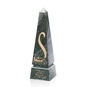 Groove Marble Obelisk Award - Green 