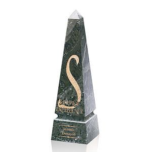 Groove Marble Obelisk Award - Green 