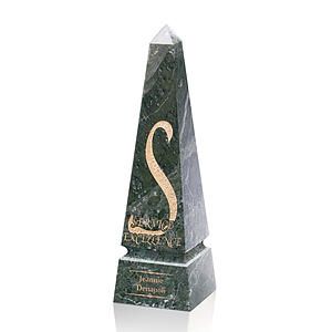 Groove Marble Obelisk Award - Green 