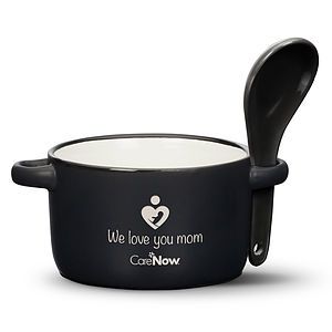Merritt Soup Mug & Spoon - Deep Etch