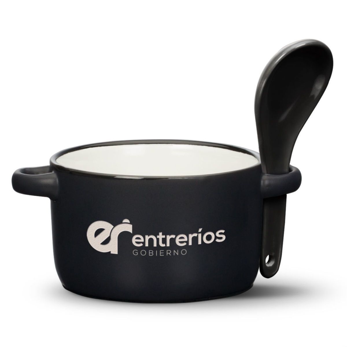 Merritt Soup Mug & Spoon - Deep Etch