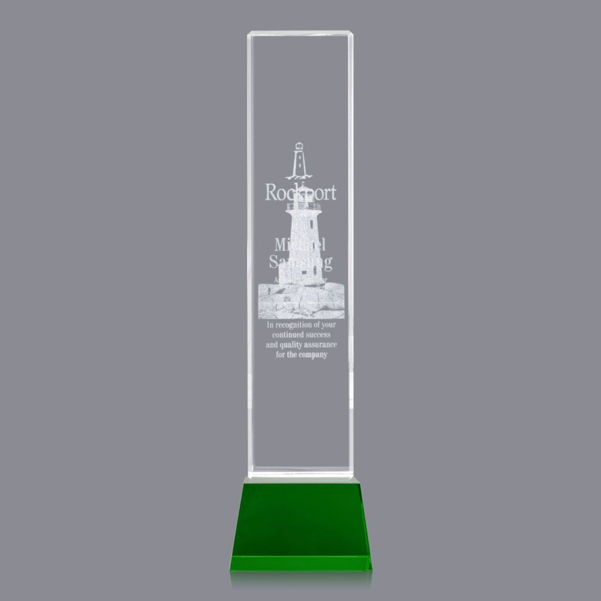 Robson 3D Award on Base - Green