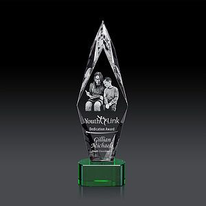 Manilow Award on Paragon Base (3D) - Green