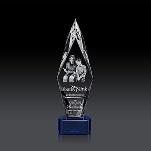 Manilow Award on Paragon Base (3D) - Blue