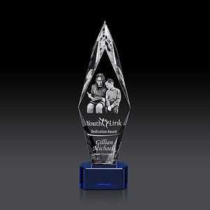 Manilow Award on Paragon Base (3D) - Blue
