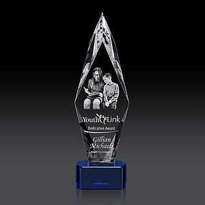 Manilow Award on Paragon Base (3D) - Blue