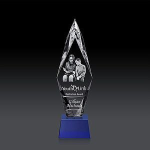 Manilow Award on Robson Base (3D) - Blue