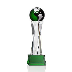 Havant Globe Award - Green/Silver
