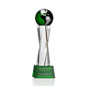 Havant Globe Award - Green/Silver