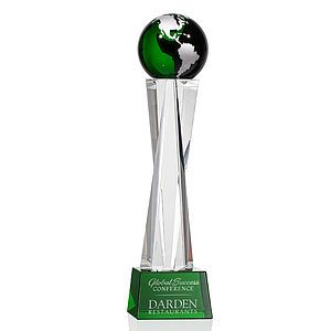 Havant Globe Award - Green/Silver