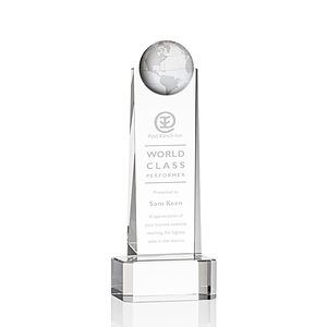 Sherbourne Globe Award on Base - Clear