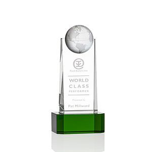 Sherbourne Globe Award on Base - Green 