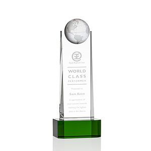 Sherbourne Globe Award on Base - Green 