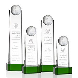 Sherbourne Globe Award on Base - Green 