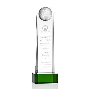 Sherbourne Globe Award on Base - Green 