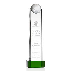 Sherbourne Globe Award on Base - Green 