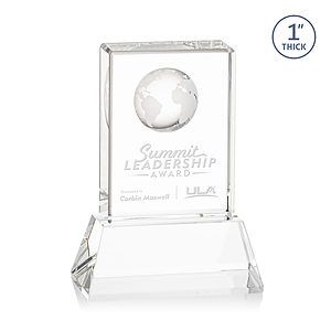 Ambassador Globe Award on Base - Clear
