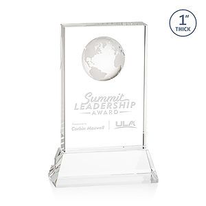 Ambassador Globe Award on Base - Clear