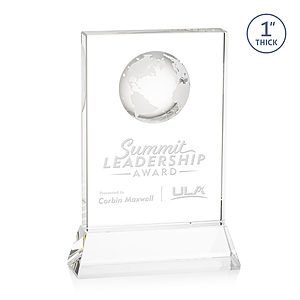 Ambassador Globe Award on Base - Clear