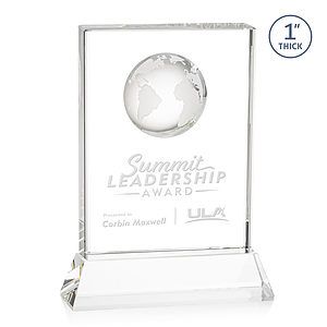 Ambassador Globe Award on Base - Clear