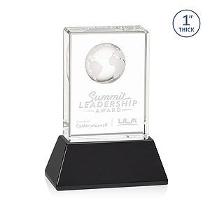 Ambassador Globe Award on Base - Black