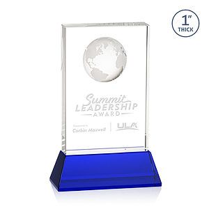 Ambassador Globe Award on Base - Blue
