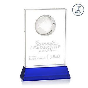 Ambassador Globe Award on Base - Blue