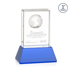 Ambassador Globe Award on Base - Sky Blue