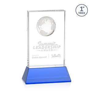 Ambassador Globe Award on Base - Sky Blue