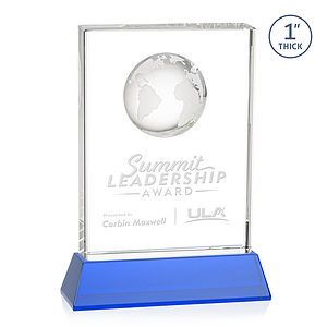 Ambassador Globe Award on Base - Sky Blue