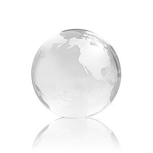 Globe Paperweight - Clear