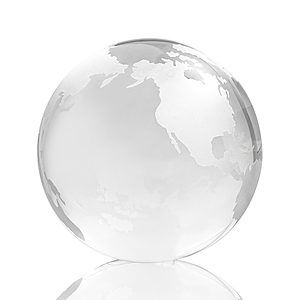 Globe Paperweight - Clear