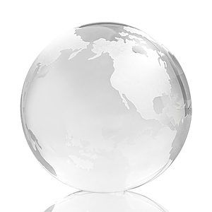 Globe Paperweight - Clear