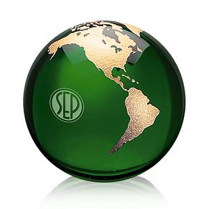 Globe Paperweight - Green