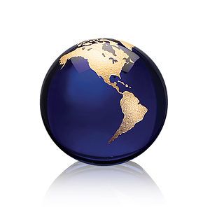 Globe Paperweight - Blue
