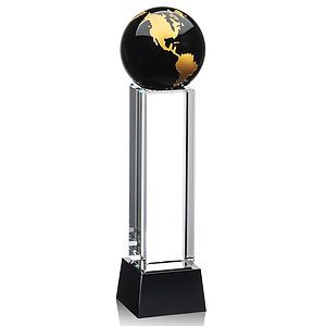 Luz Globe Award on Base - Black/Gold