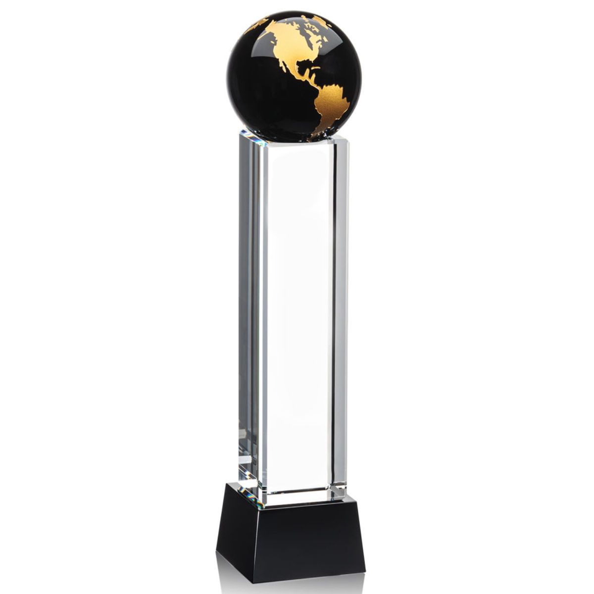 Luz Globe Award on Base - Black/Gold