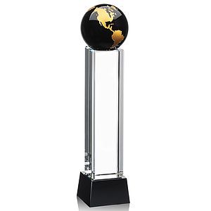 Luz Globe Award on Base - Black/Gold