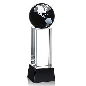 Luz Globe Award on Base - Black/Silver