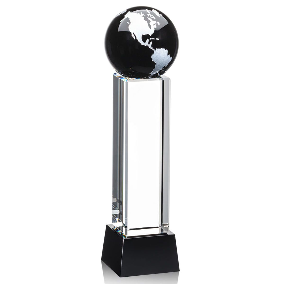 Luz Globe Award on Base - Black/Silver