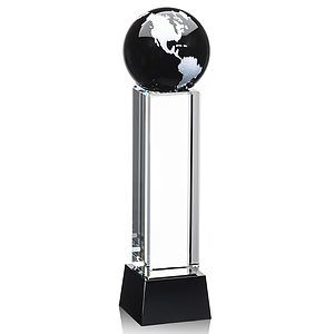 Luz Globe Award on Base - Black/Silver